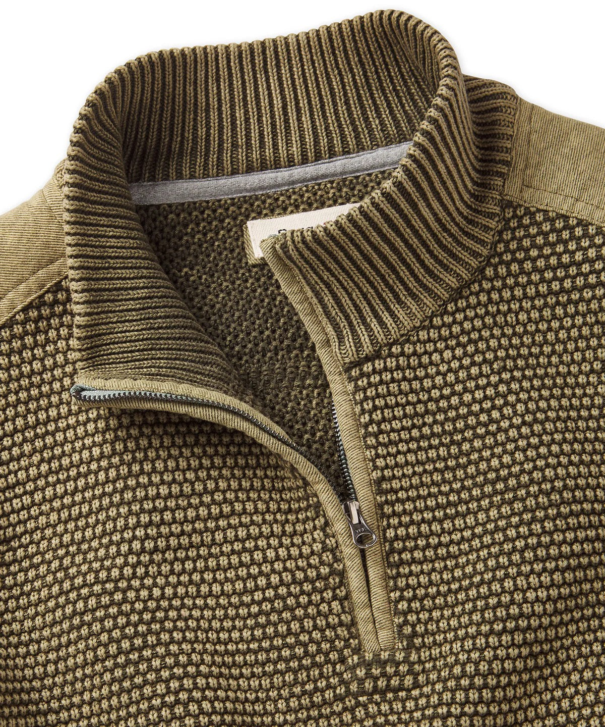 Borgo 28 Quater Zip Stoned Washed Sweater XXL