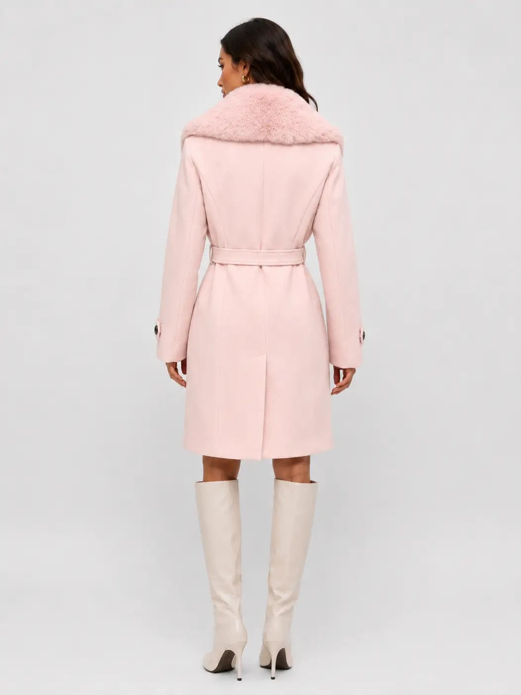 Fur Trimmed Coat Size Medium